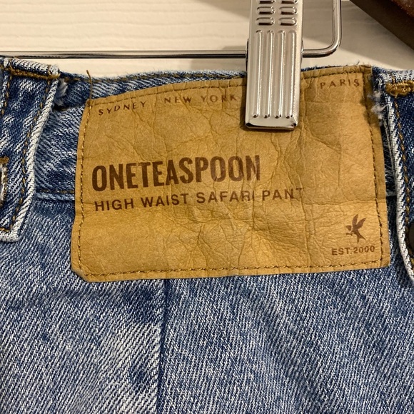 One Teaspoon Safari Jeans Button Fly Distressed Baggy Size 28 - Picture 10 of 13